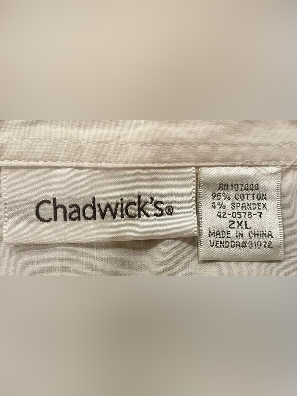 Chadwicks White Button-Up Dress Shirt - Picture 3 of 3